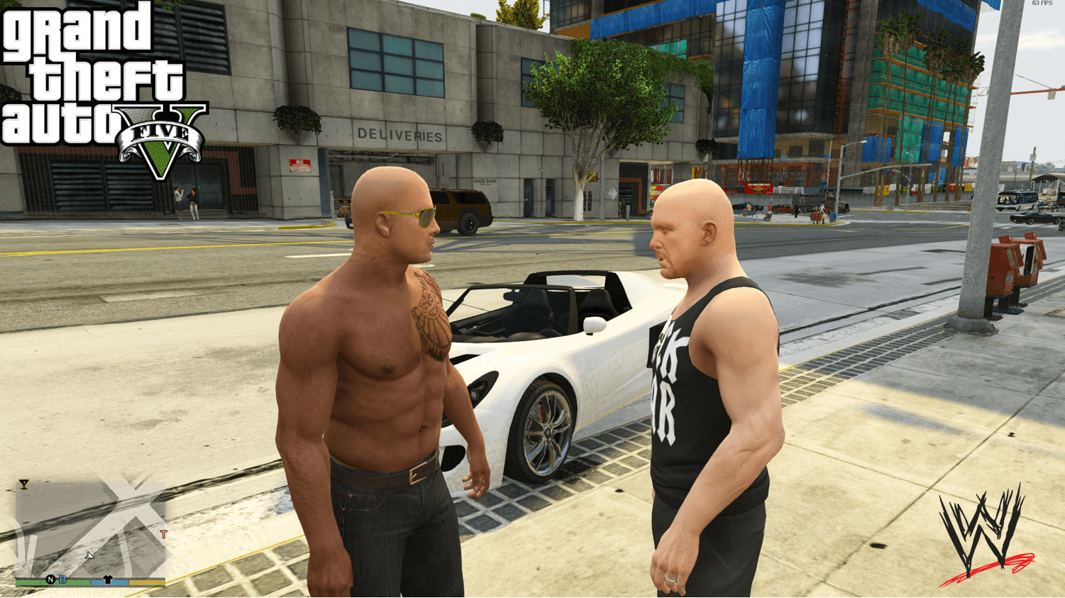 Dwayne The Rock Johnson And Stone Cold Steve Austin Face With Animation